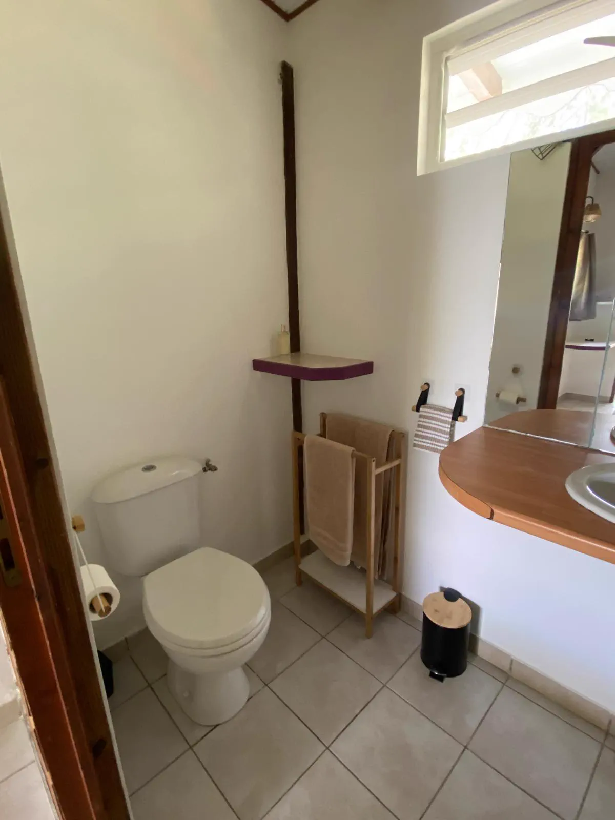 Le WC et le lavabo de la salle d'eau du studio